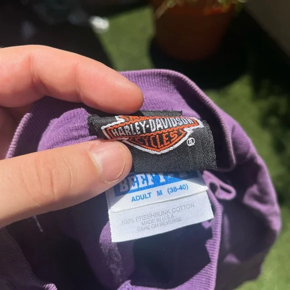 VTG ‘97 Harley Davidson Hog Rally Purple Shirt - Picture 7 of 7